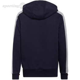 Bluza dla dzieci adidas Colorblock Fleece biało-granatowa HC5659 Adidas