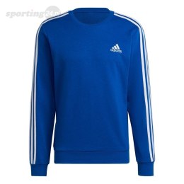 Bluza męska adidas Essentials French Terry 3-Stripes niebieska HE1832 Adidas