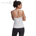 Koszulka damska adidas Studio Slim Strappy Back Tank Top biała HE3141 Adidas