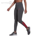 Legginsy damskie adidas Loungewear Essentials szaro-czerwone HD1770 Adidas