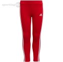 Legginsy dla dzieci adidas Essentials 3-Stripes czerwone HF1898 Adidas