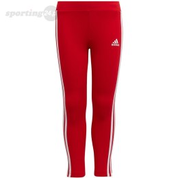 Legginsy dla dzieci adidas Essentials 3-Stripes czerwone HF1898 Adidas