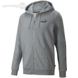 Bluza męska Puma ESS+ Tape Full-Zip Hoodie TR szara 848768 03 Puma