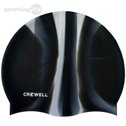 Czepek pływacki silikonowy Crowell Multi Flame czarno-szary kol.11 Crowell