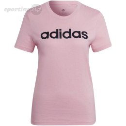 Koszulka damska adidas Loungwear Essentials Slim Logo Tee różowa HD1681 Adidas