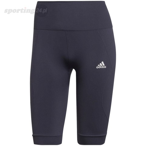 Legginsy damskie adidas Aeroknit Seamless Short Tights granatowe HE2960 Adidas