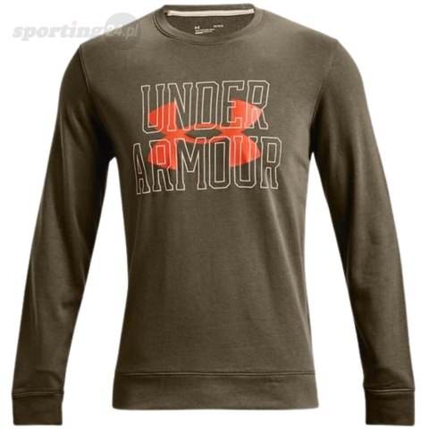 Bluza męska Under Armour UA Rival Terry Logo Crew zielona 1370391 361 Under Armour