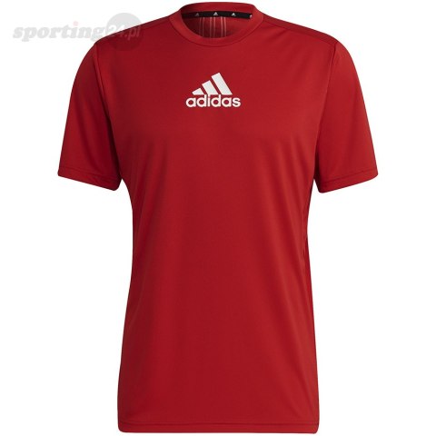 Koszulka męska adidas Primeblue Designed To Move Sport 3-Stripes Tee czerwona GM4318 Adidas