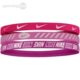 Opaski na włosy Nike Headbands 3.0 różowe N1004527616OS Nike