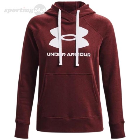 Bluza damska Under Armour Rival Fleece Logo Hoodie bordowa 1356318 690 Under Armour