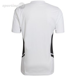 Koszulka męska adidas Condivo 22 Jersey V-neck biało-czarna HA6290 Adidas teamwear