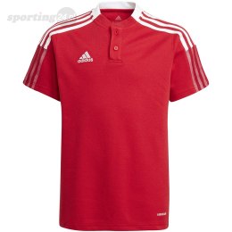 Koszulka dla dzieci adidas Tiro 21 Polo czerwona GM7346 Adidas teamwear