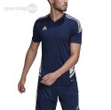 Koszulka męska adidas Condivo 22 Jersey V-neck granatowo-biała HA6291 Adidas teamwear