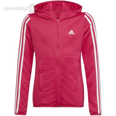 Bluza dla dzieci adidas Designed 2 Move 3-Stripes Hoodie Full Zip różowa HM4485 Adidas