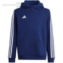 Bluza dla dzieci adidas Tiro 23 League Sweat Hoodie granatowo-biała HS3605 Adidas