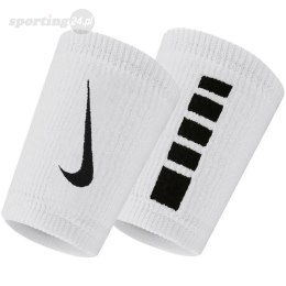 Frotki na nadgarstek Nike Elite Doublewide Wristbans 2 szt. biało-czarne N1006700101OS Nike