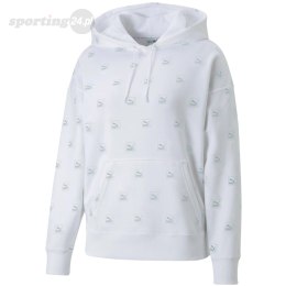 Bluza damska Puma Brand Love AOP Hoodie FL biała 535706 02 Puma