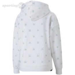 Bluza damska Puma Brand Love AOP Hoodie FL biała 535706 02 Puma