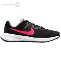 Buty dla dzieci Nike Revolution 6 NN (GS) czarno-różowe DD1096 007 Nike