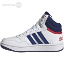 Buty dla dzieci adidas Hoops Mid biało-niebieskie GZ9647 Adidas