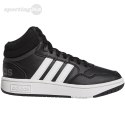 Buty dla dzieci adidas Hoops Mid czarne GW0402 Adidas