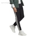 Spodnie męskie adidas Essentials French Terry Tapered Cuff 3-Stripes czarne IC0050 Adidas