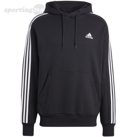 Bluza męska adidas Essentials French Terry 3-Stripes Hoodie czarna IC0435 Adidas