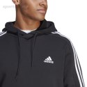 Bluza męska adidas Essentials French Terry 3-Stripes Hoodie czarna IC0435 Adidas