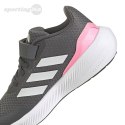 Buty dla dzieci adidas RunFalcon 3.0 EL K szaro-różowe HP5873 Adidas