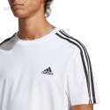 Koszulka męska adidas Essentials Single Jersey 3-Stripes Tee biała IC9336 Adidas