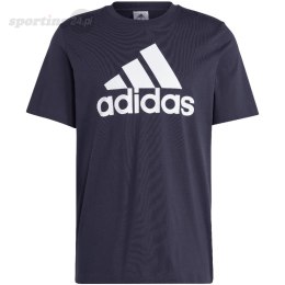 Koszulka męska adidas Essentials Single Jersey 3-Stripes Tee granatowa IC9348 Adidas