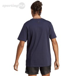 Koszulka męska adidas Essentials Single Jersey 3-Stripes Tee granatowa IC9348 Adidas