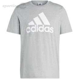 Koszulka męska adidas Essentials Single Jersey 3-Stripes Tee szara IC9350 Adidas