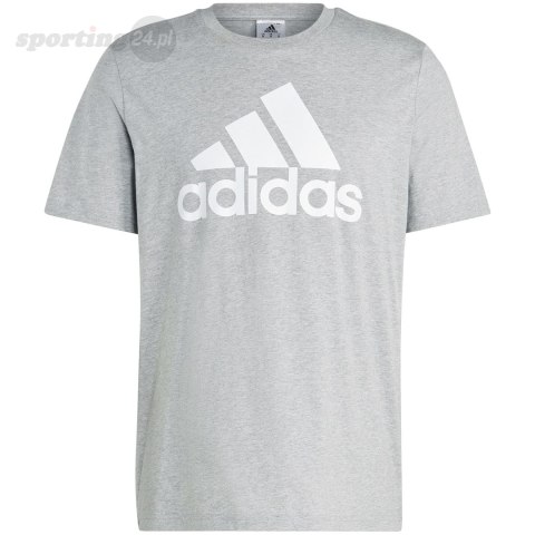 Koszulka męska adidas Essentials Single Jersey 3-Stripes Tee szara IC9350 Adidas