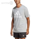 Koszulka męska adidas Essentials Single Jersey 3-Stripes Tee szara IC9350 Adidas