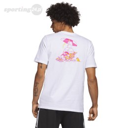 Koszulka męska adidas Lil Stripe Spring Break Graphic Short Sleeve Basketball Tee biała IC1868 Adidas