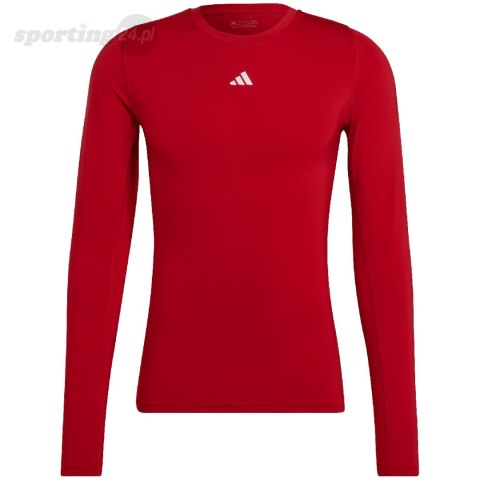 Koszulka męska adidas Techfit Aeroready Long Sleeve Tee czerwona HP0639 Adidas teamwear