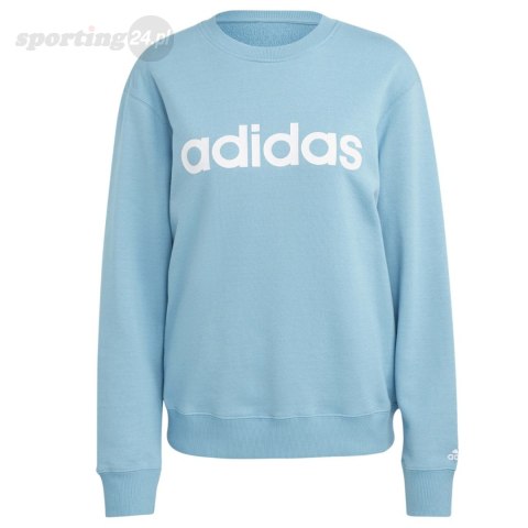 Bluza damska adidas Essentials Linear French Terry błękitna IC6882 Adidas