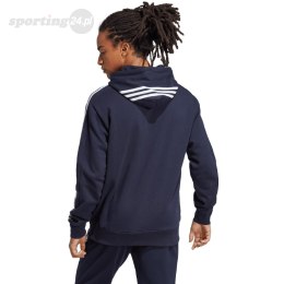 Bluza męska adidas Essentials French Terry 3-Stripes Hoodie granatowa IC0436 Adidas