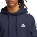 Bluza męska adidas Essentials French Terry 3-Stripes Hoodie granatowa IC0436 Adidas