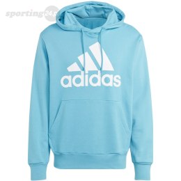 Bluza męska adidas Essentials French Terry Big Logo Hoodie błękitna IC9367 Adidas