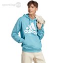 Bluza męska adidas Essentials French Terry Big Logo Hoodie błękitna IC9367 Adidas