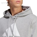 Bluza męska adidas Essentials French Terry Big Logo Hoodie szara IC9364 Adidas