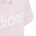 Koszulka dla dzieci adidas Essentials Linear Logo Cotton Slim Fit Tee różowa IC3152 Adidas