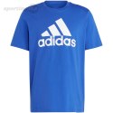 Koszulka męska adidas Essentials Single Jersey Big Logo niebieska IC9351 Adidas