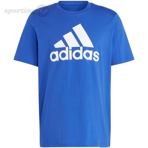 Koszulka męska adidas Essentials Single Jersey Big Logo niebieska IC9351 Adidas