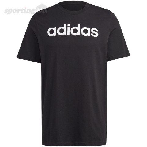 Koszulka męska adidas Essentials Single Jersey Linear Embroidered Logo Tee czarna IC9274 Adidas