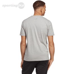 Koszulka męska adidas Essentials Single Jersey Linear Embroidered Logo Tee szara IC9277 Adidas