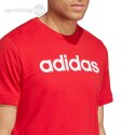 Koszulka męska adidas Essentials Single Jersey Linear Embroidered Logo czerwona IC9278 Adidas