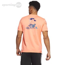 Koszulka męska adidas Lil Stripe Spring Break Graphic Short Sleeve Basketball Tee koralowa IC1869 Adidas